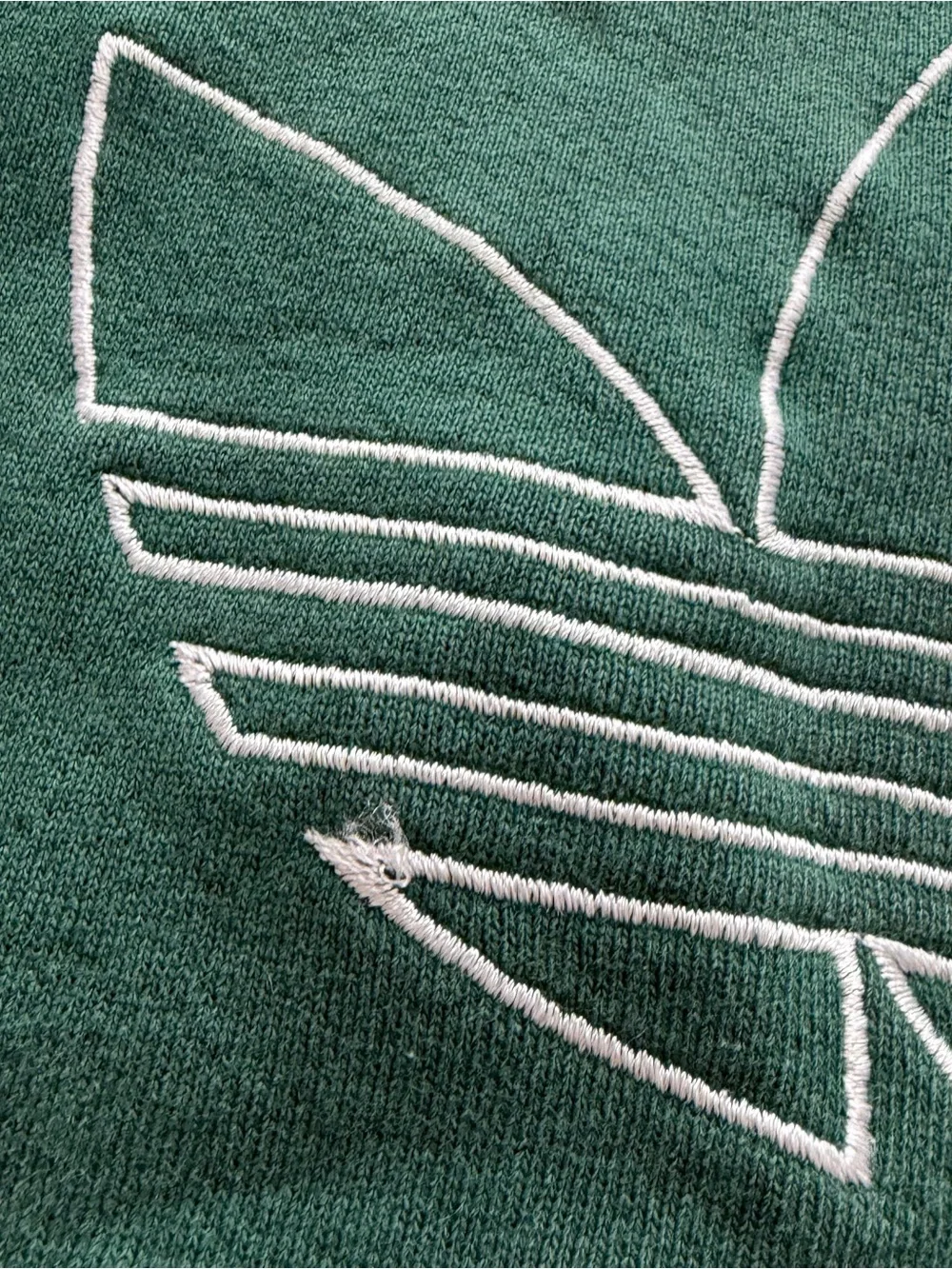 Vintage 90s Adidas Forest Green Heavy Weight Trefoil Embroidered Hoodie Size XL